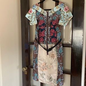 Beguile by Byron Lars brocade dress 10P